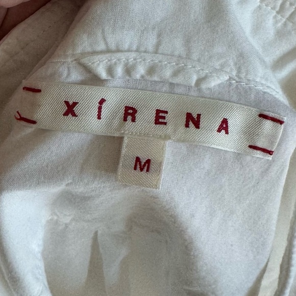 Xirena White Collared Long Sleeve Button Down Womens Medium - Picture 7 of 9